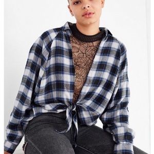 BDG tie front flannel